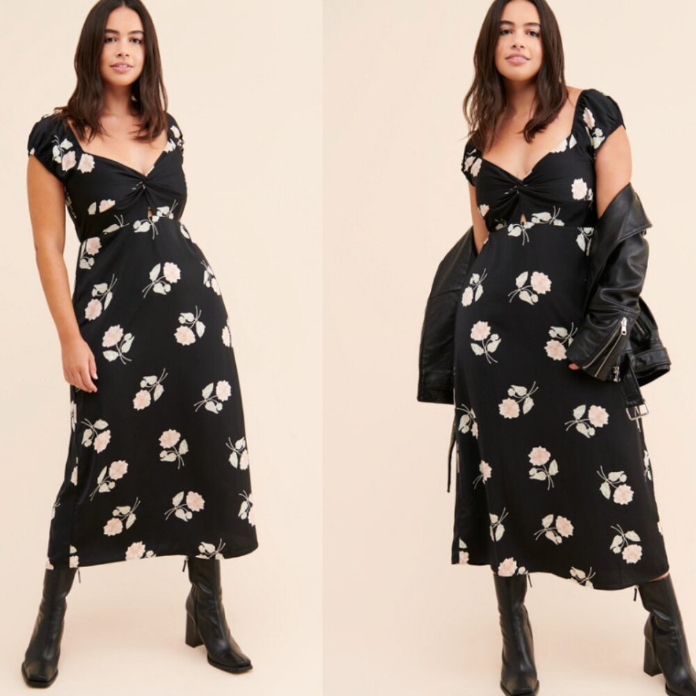 Saltwater Luxe - Flower Power Midi Dress - Size Small